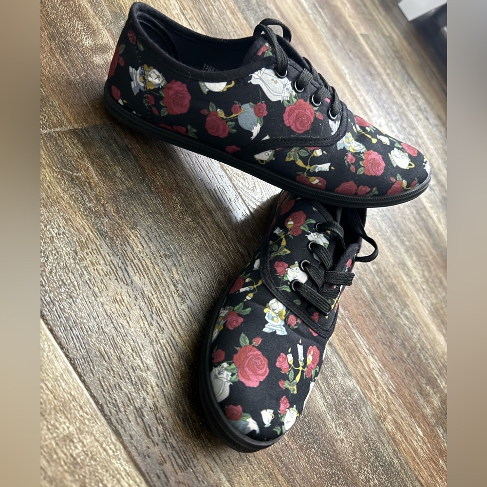 Disney Beauty And The Beast Roses Canvas Sneakers